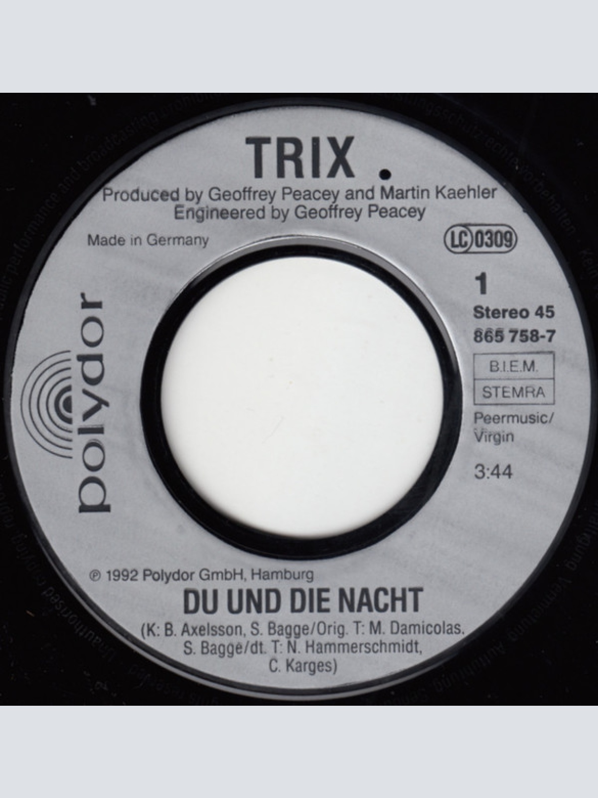 Vinyl / Trix (23) - Du Und Die Nacht