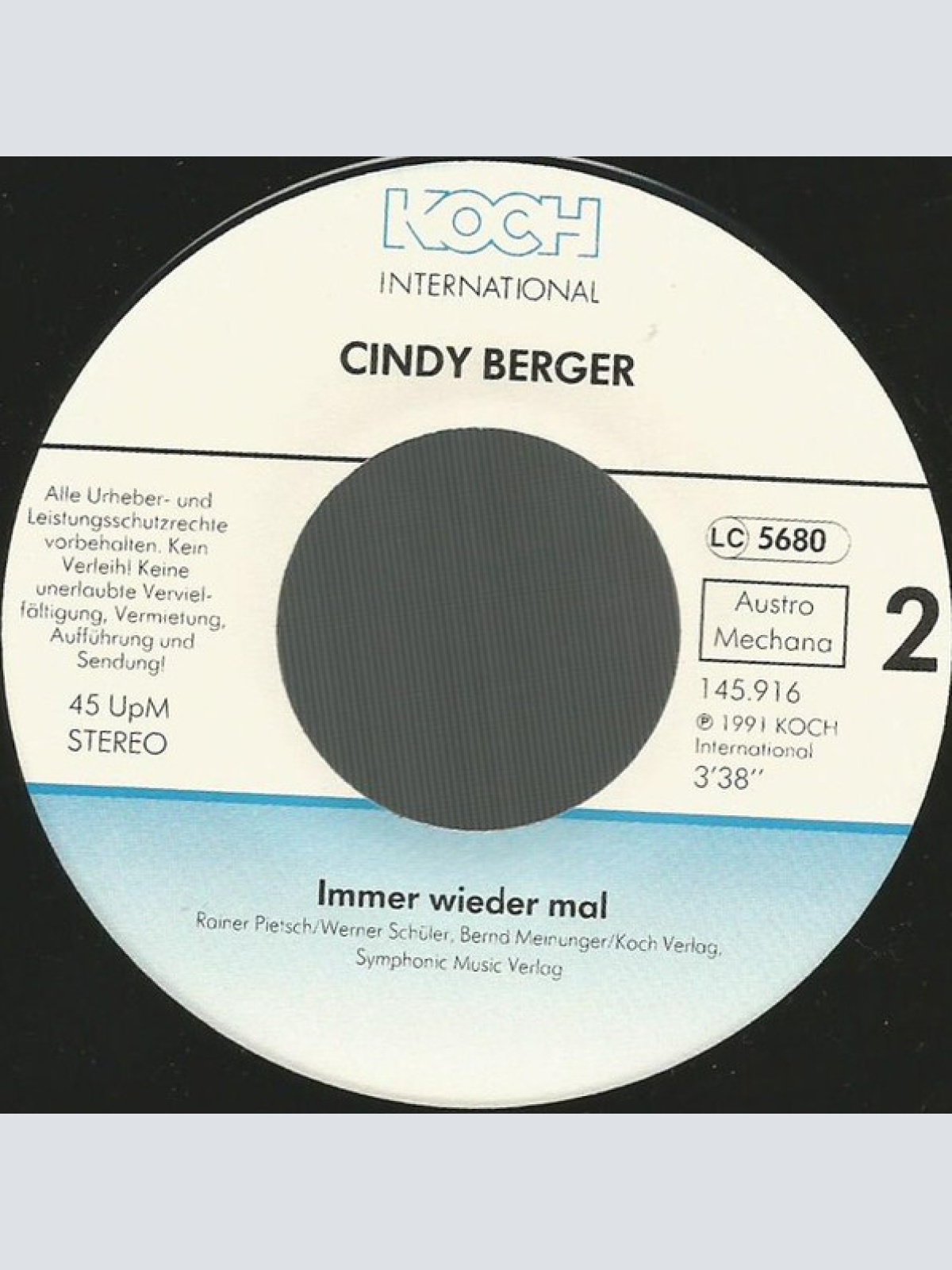 Vinyl / Cindy Berger - Finito L'amore