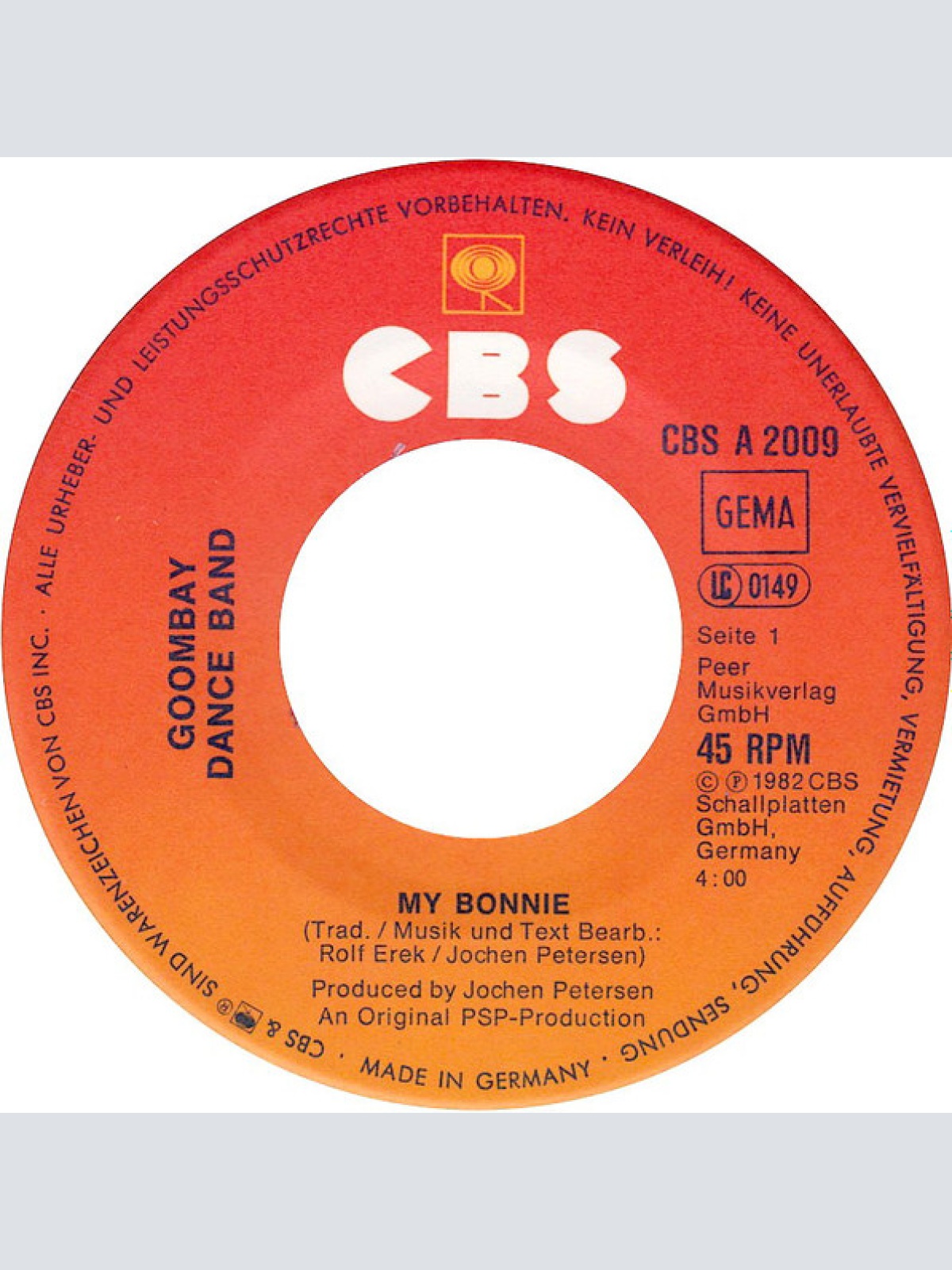 Vinyl / Goombay Dance Band - My Bonnie