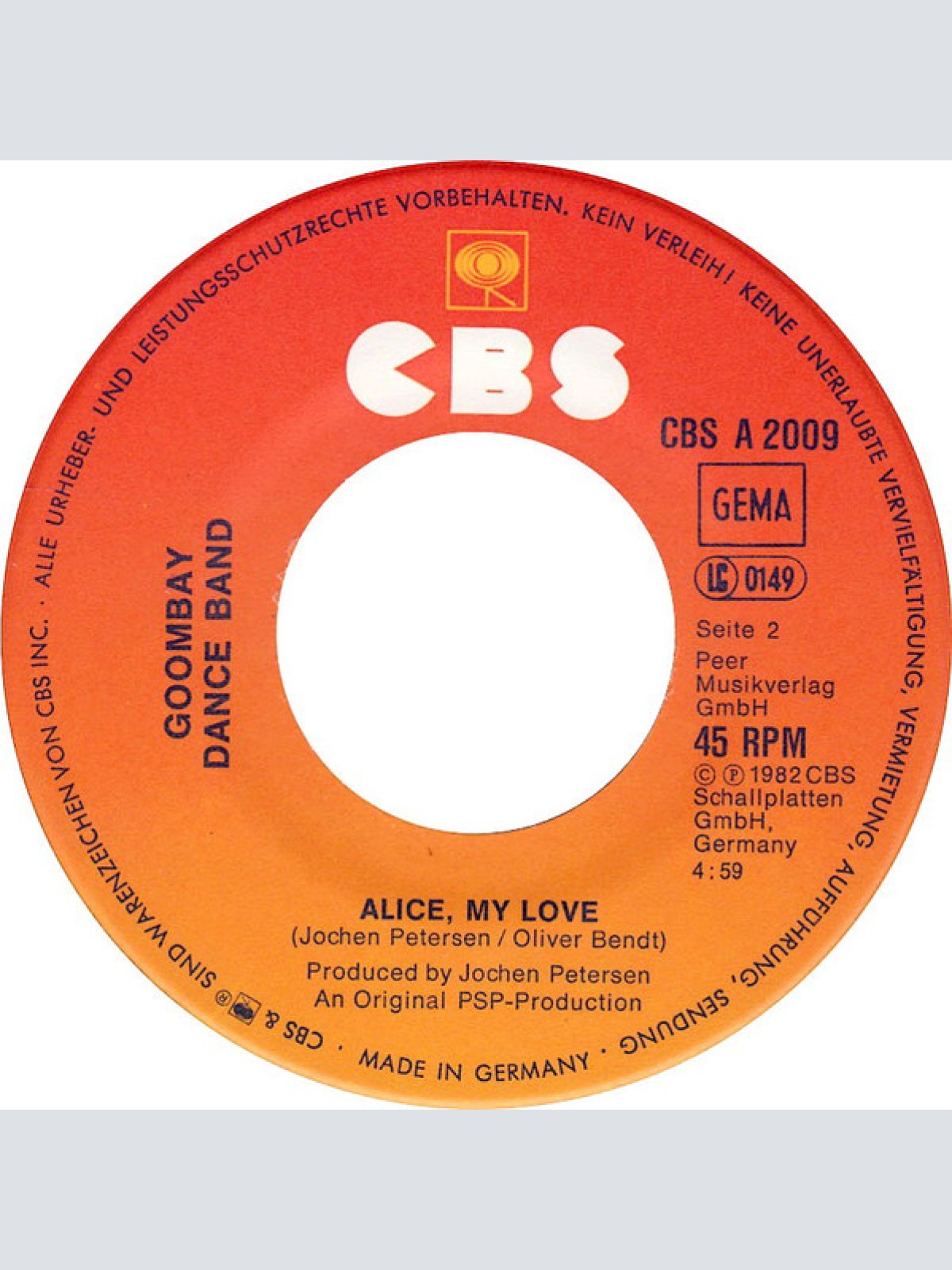 Vinyl / Goombay Dance Band - My Bonnie