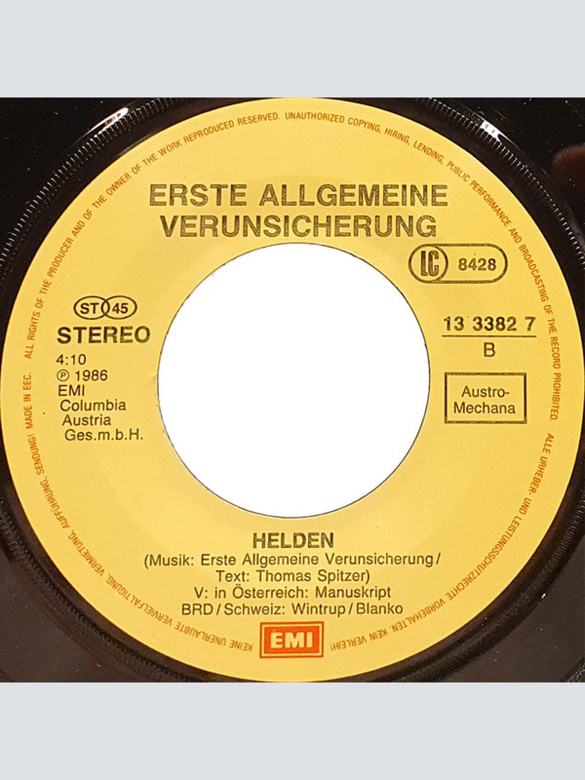 Vinyl / Erste Allgemeine Verunsicherung* - Heisse Nächte In Palermo