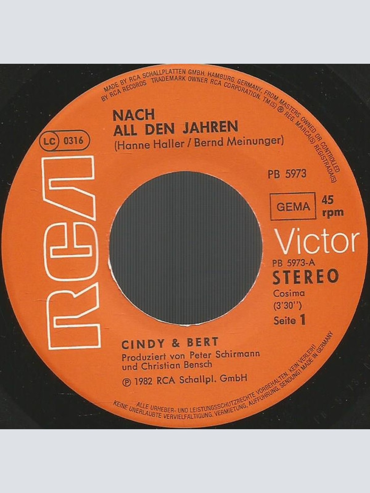 Vinyl / Cindy & Bert - Nach All Den Jahren