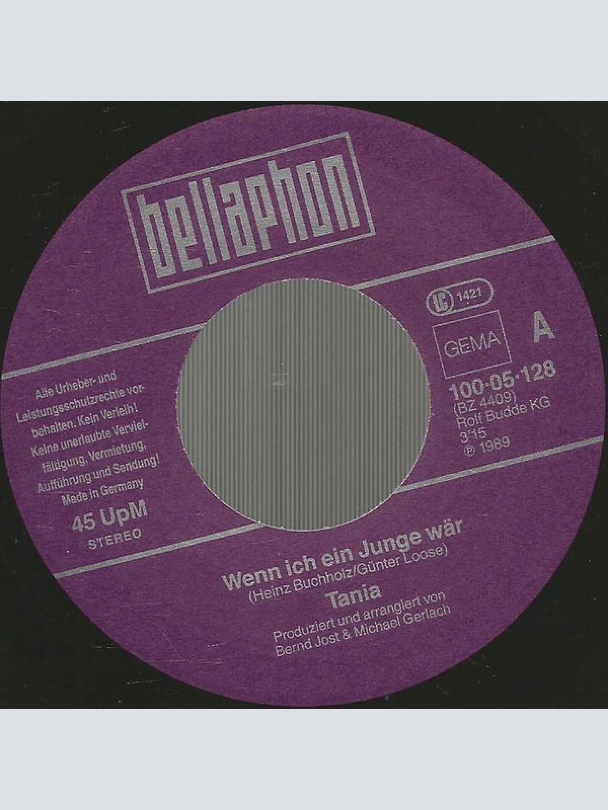 Vinyl / Tania - Wenn Ich Ein Junge Wär