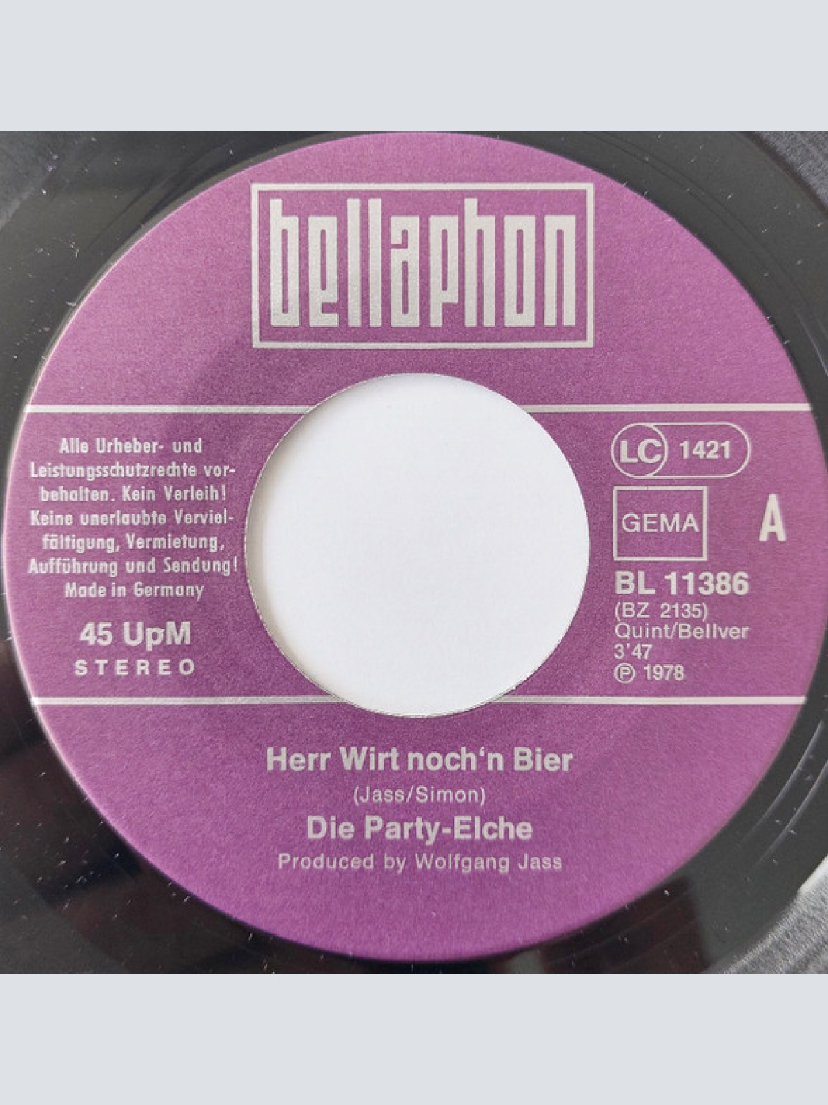 Vinyl / Die Party-Elche - Herr Wirt Noch'n Bier / Gimme Dat Banana