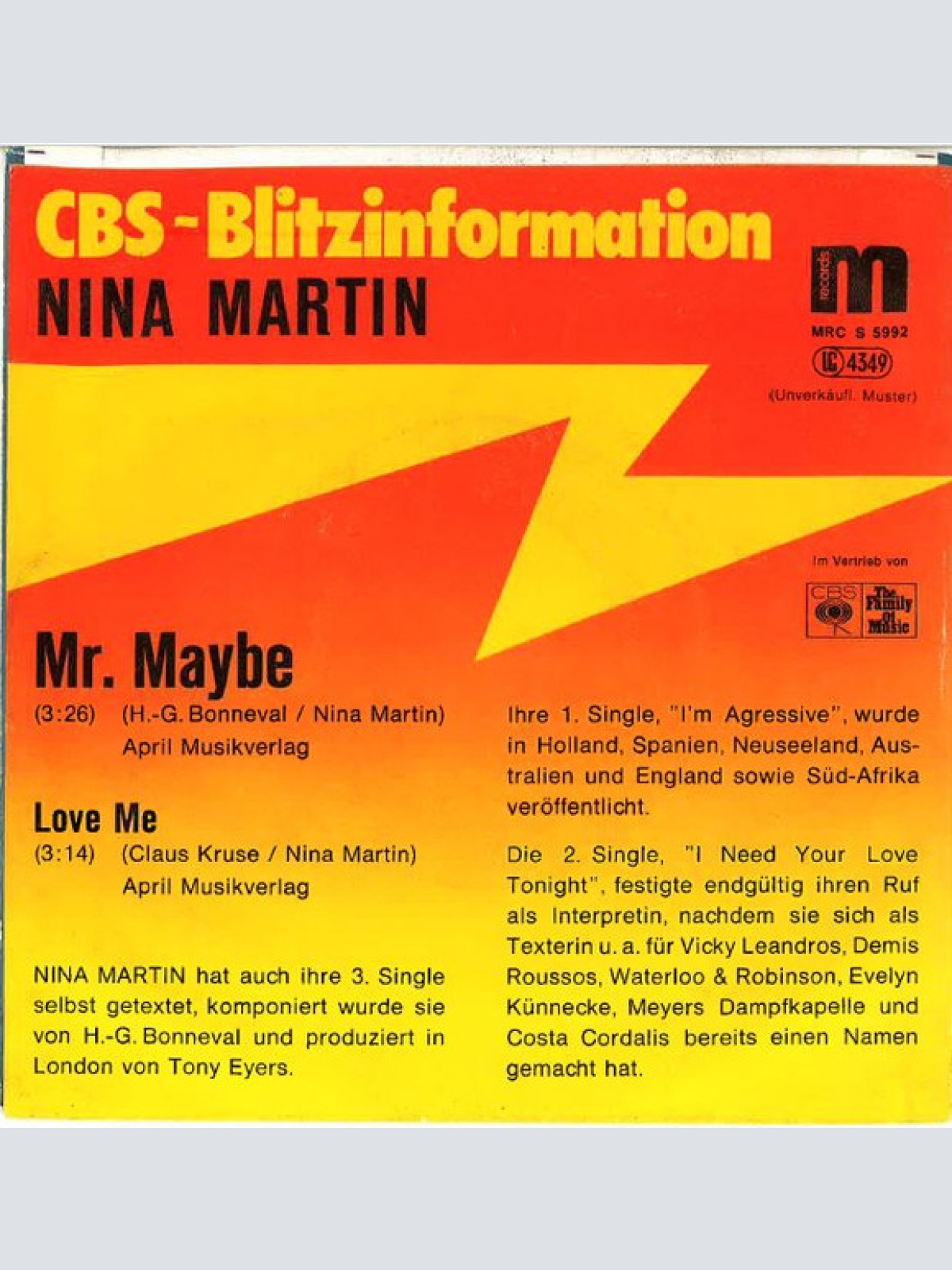 Vinyl / Nina Martin - Mr. Maybe
