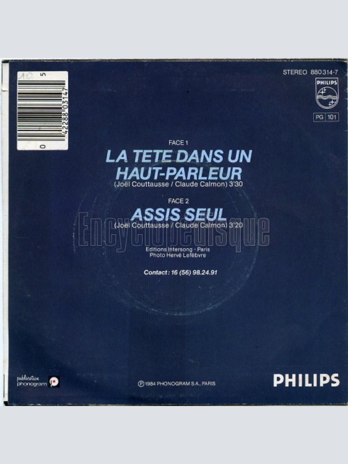 Vinyl / J & G* - La Tête Dans Un Haut-Parleur / Assis Seul