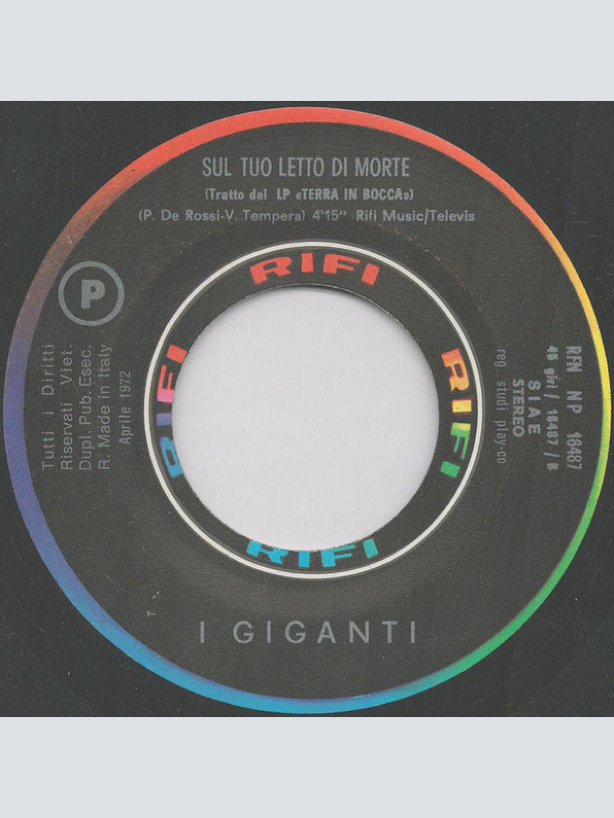 Vinyl / I Giganti - Sono Nel Sogno Verde Di Un Vegetale