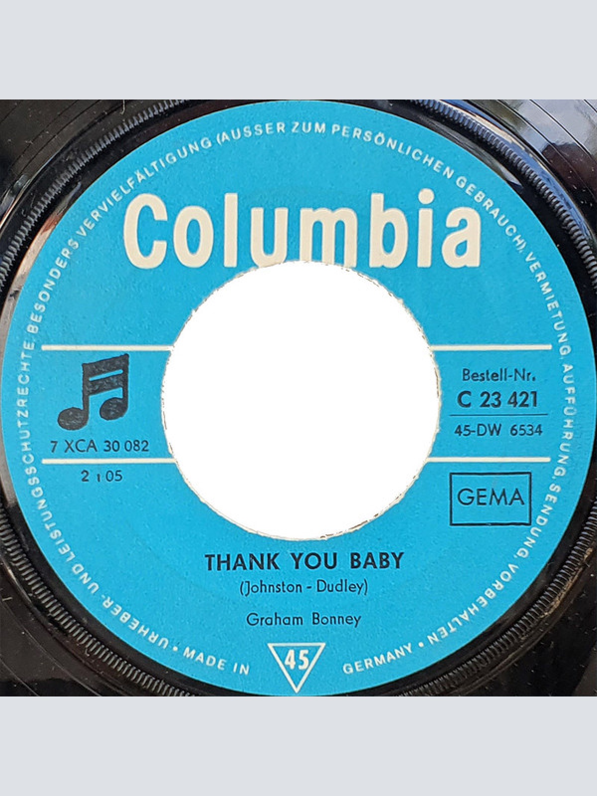 Vinyl / Graham Bonney - Thank You Baby