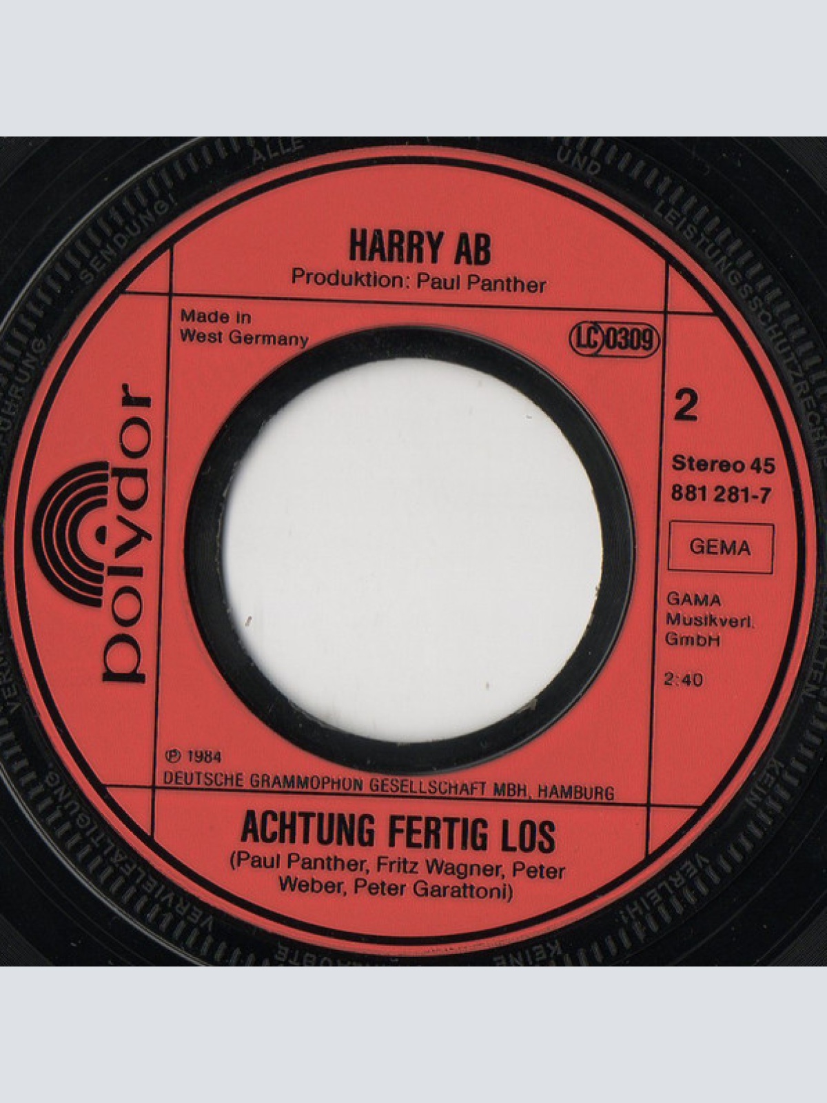 Vinyl / Harry Ab - Harlekin (Schau Mal In Den Spiegel)