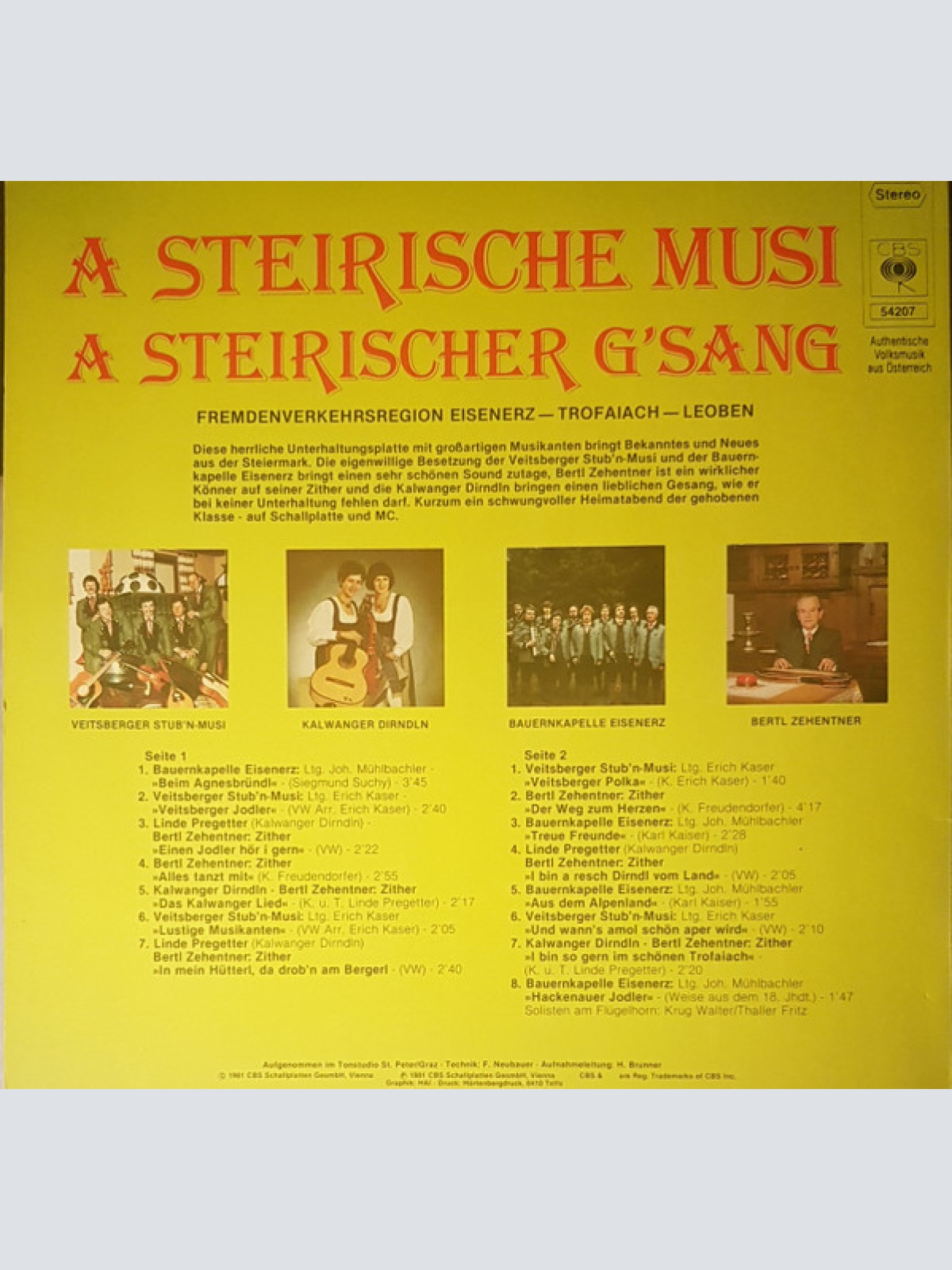 Vinyl / Various - A Steirische Musi A Steirischer G'sang