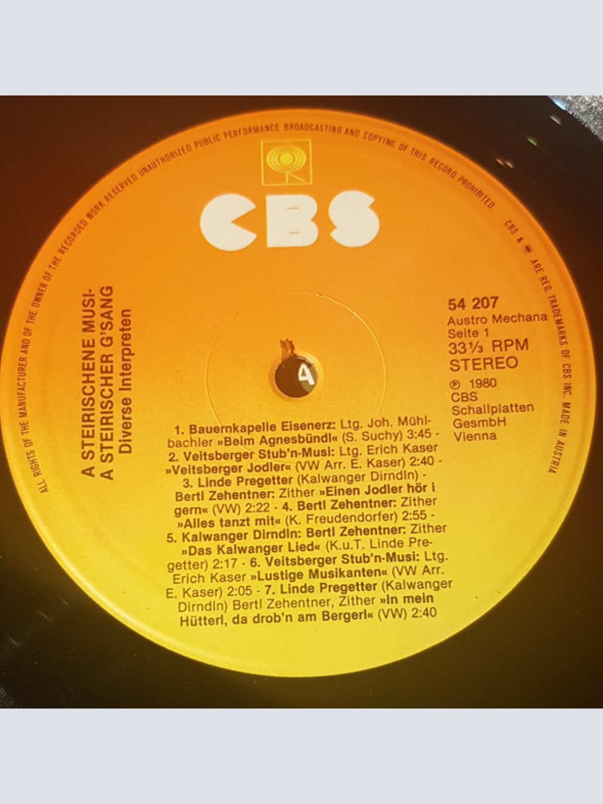 Vinyl / Various - A Steirische Musi A Steirischer G'sang