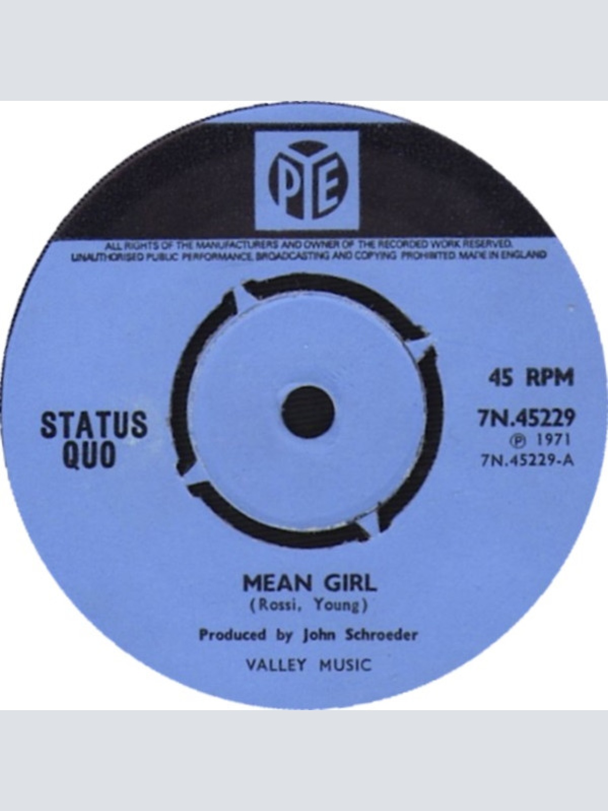 Vinyl / Status Quo - Mean Girl