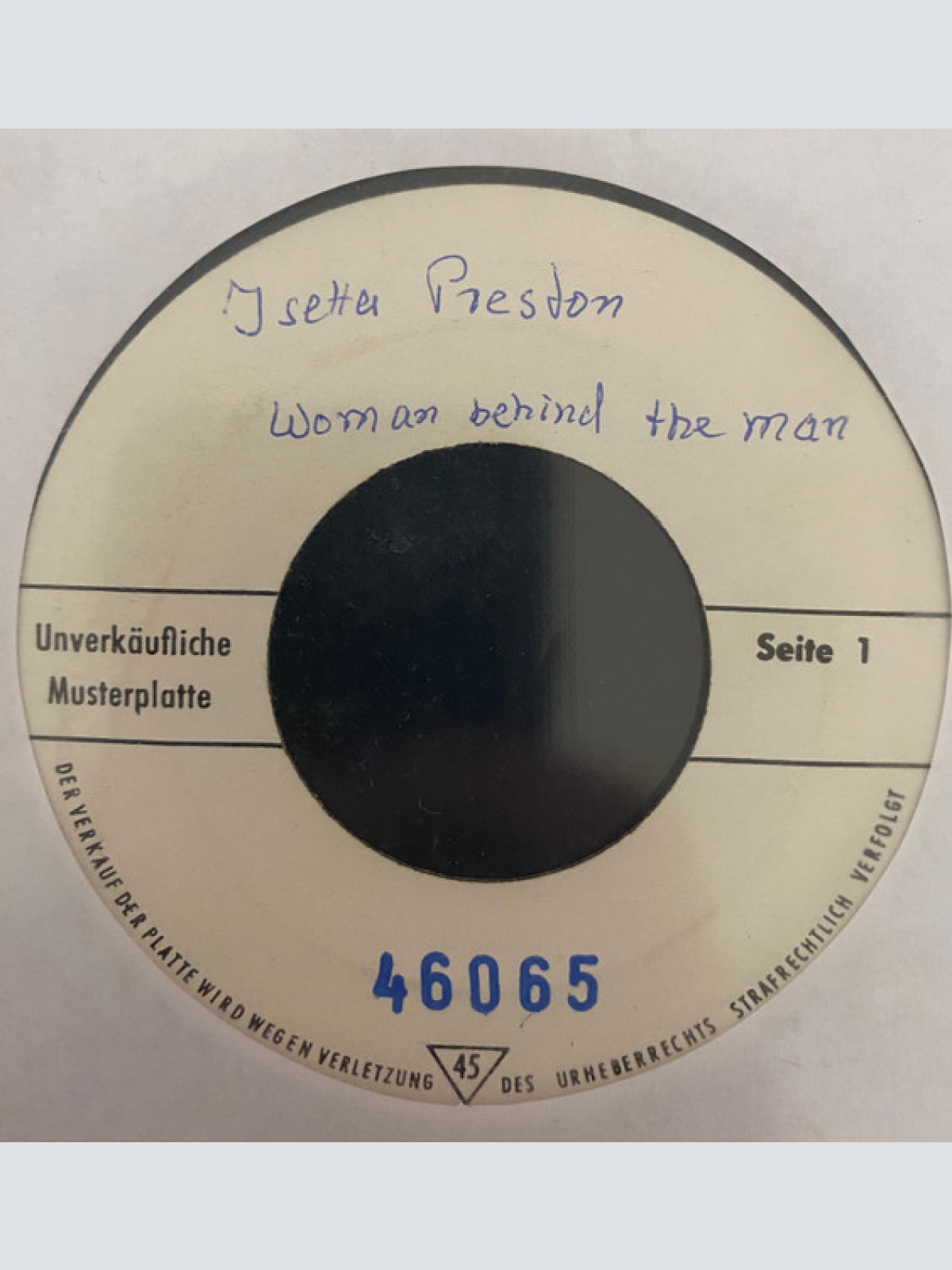 Vinyl / Isetta Preston - Woman Behind The Man