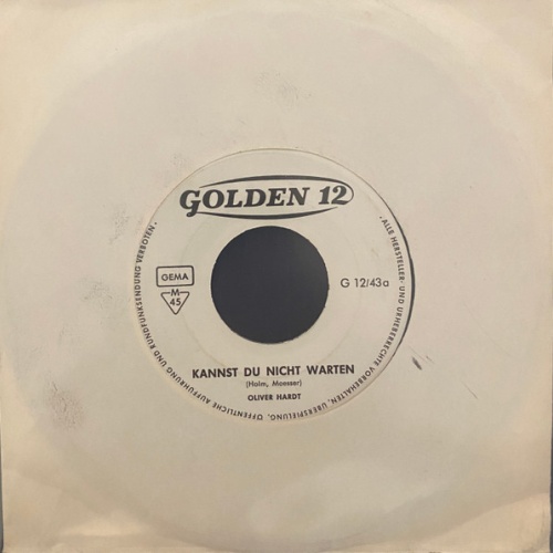 Vinyl / Oliver Hardt - Kannst Du Nicht Warten / Herz Aus Stein