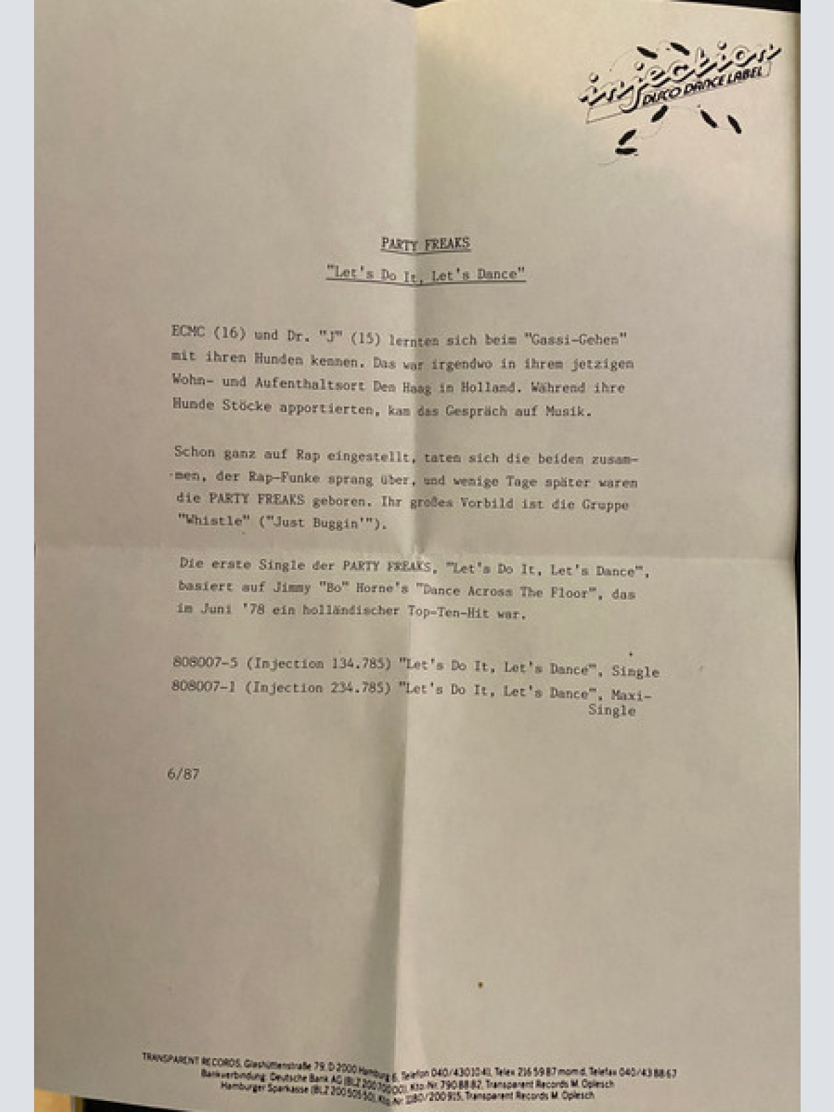 Vinyl / Party Freaks (2) - Let's Do It, Let's Dance (Party Medley)