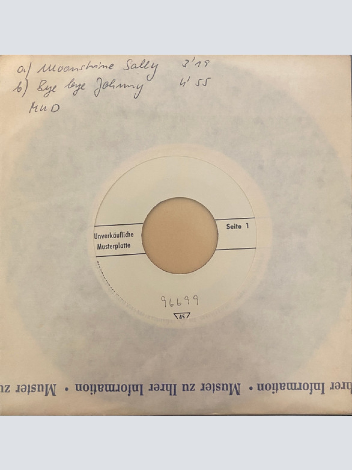 Vinyl / Mud - Moonshine Sally