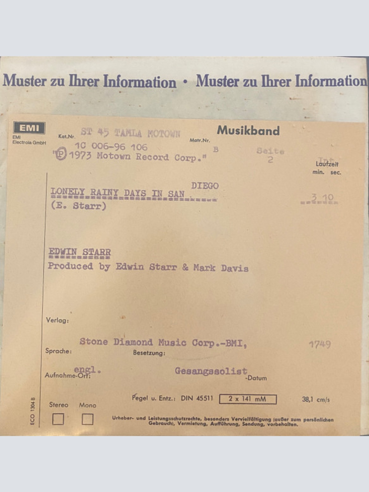 Vinyl / Edwin Starr - Who's Right Or Wrong