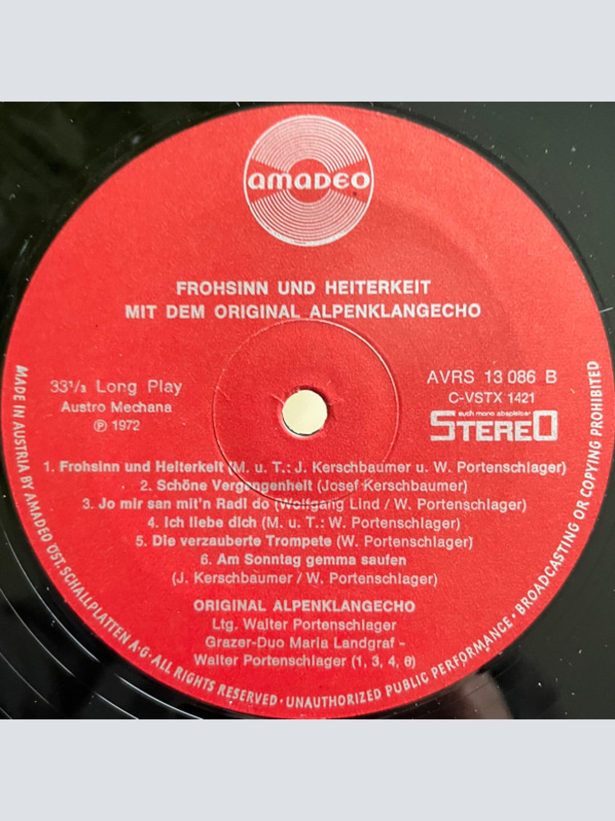 Vinyl / Original Alpenklangecho - Frohsinn Und Heiterkeit