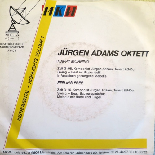 Vinyl / Jürgen Adams Oktett - Happy Morning / Feeling Free