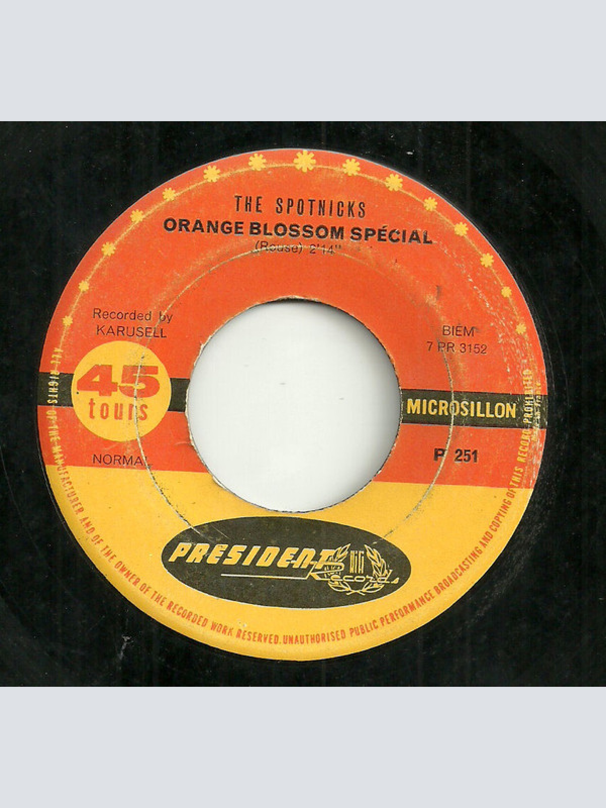 Vinyl / The Spotnicks - Orange Blossom Spécial / The Spotnicks' Theme