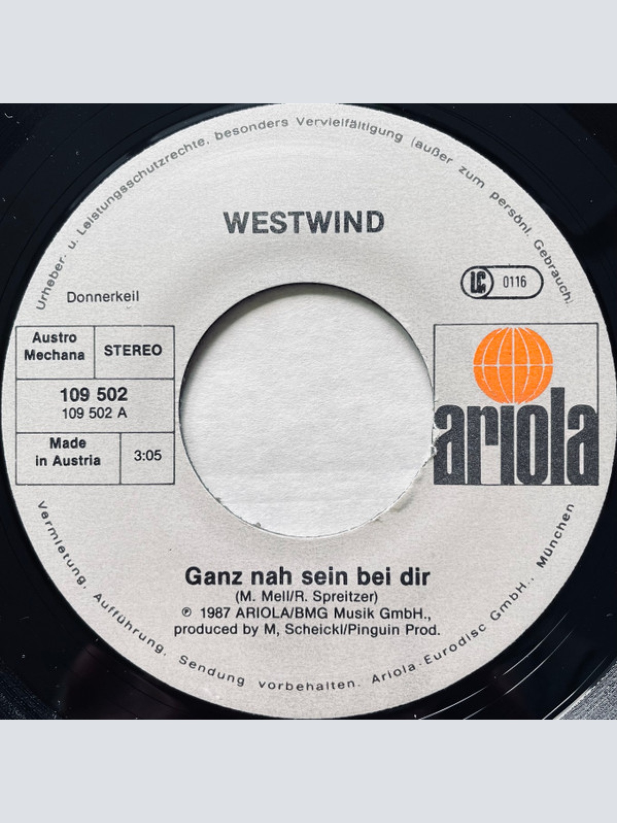 Vinyl / Westwind (7) - Ganz Nah Sein Bei Dir