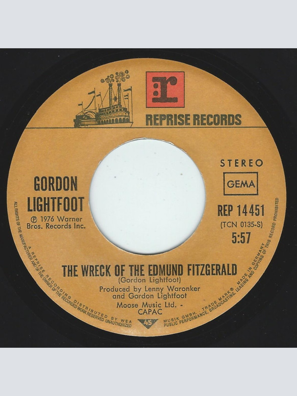 Vinyl / Gordon Lightfoot - The Wreck Of The Edmund Fitzgerald