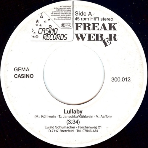Vinyl / Freak Weber - Lullaby / Find Your Way