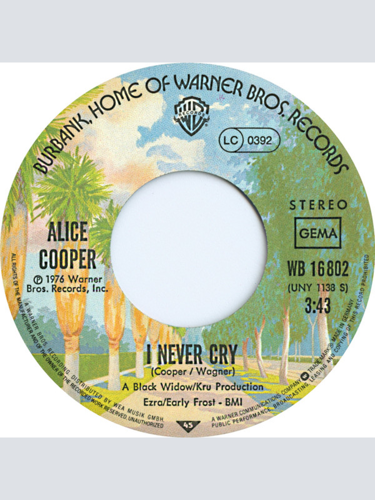 Vinyl / Alice Cooper (2) - Wish You Were Here / I Never Cry