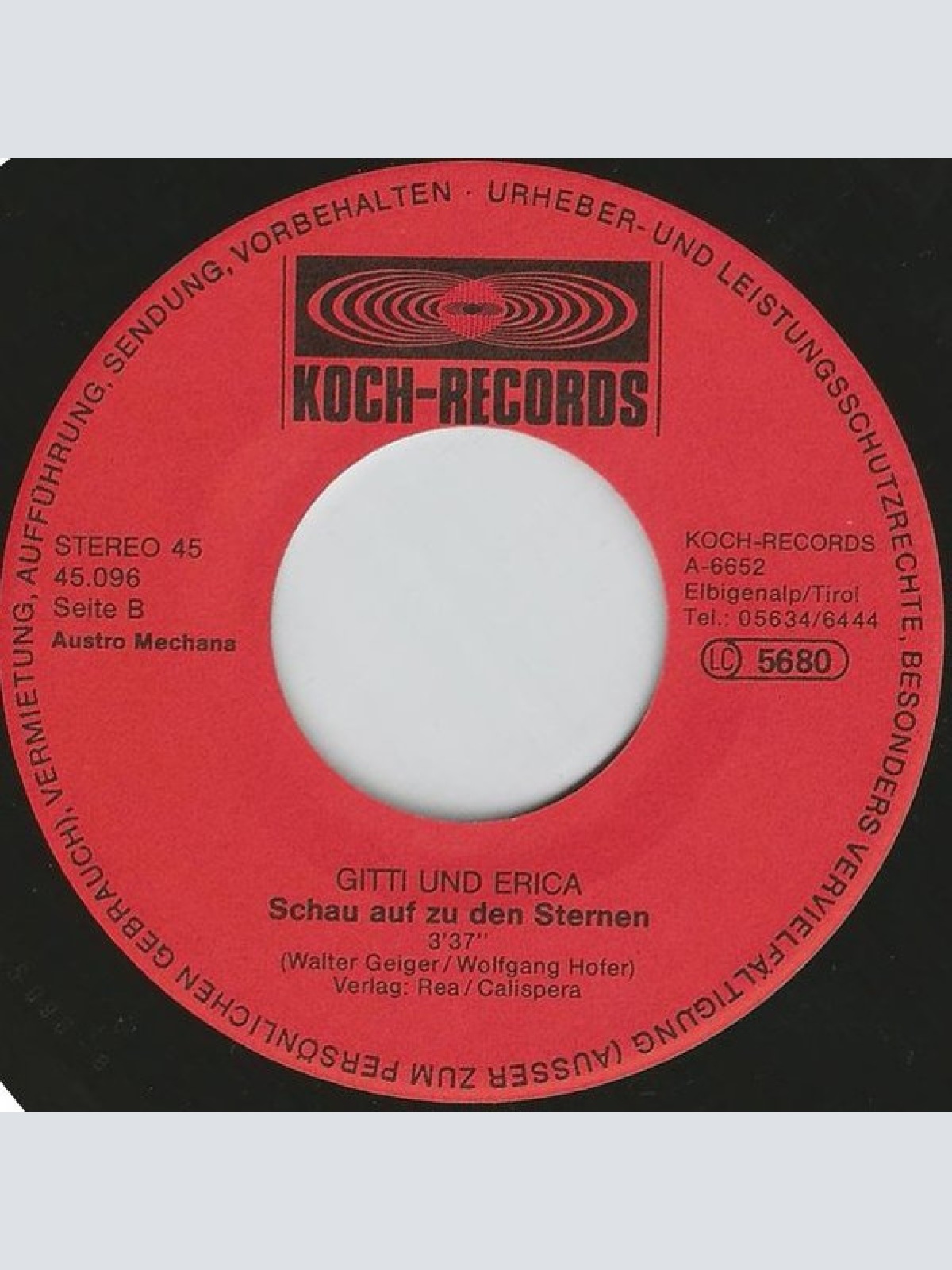 Vinyl / Gitti & Erica* - Mal Das Glück Für Mich