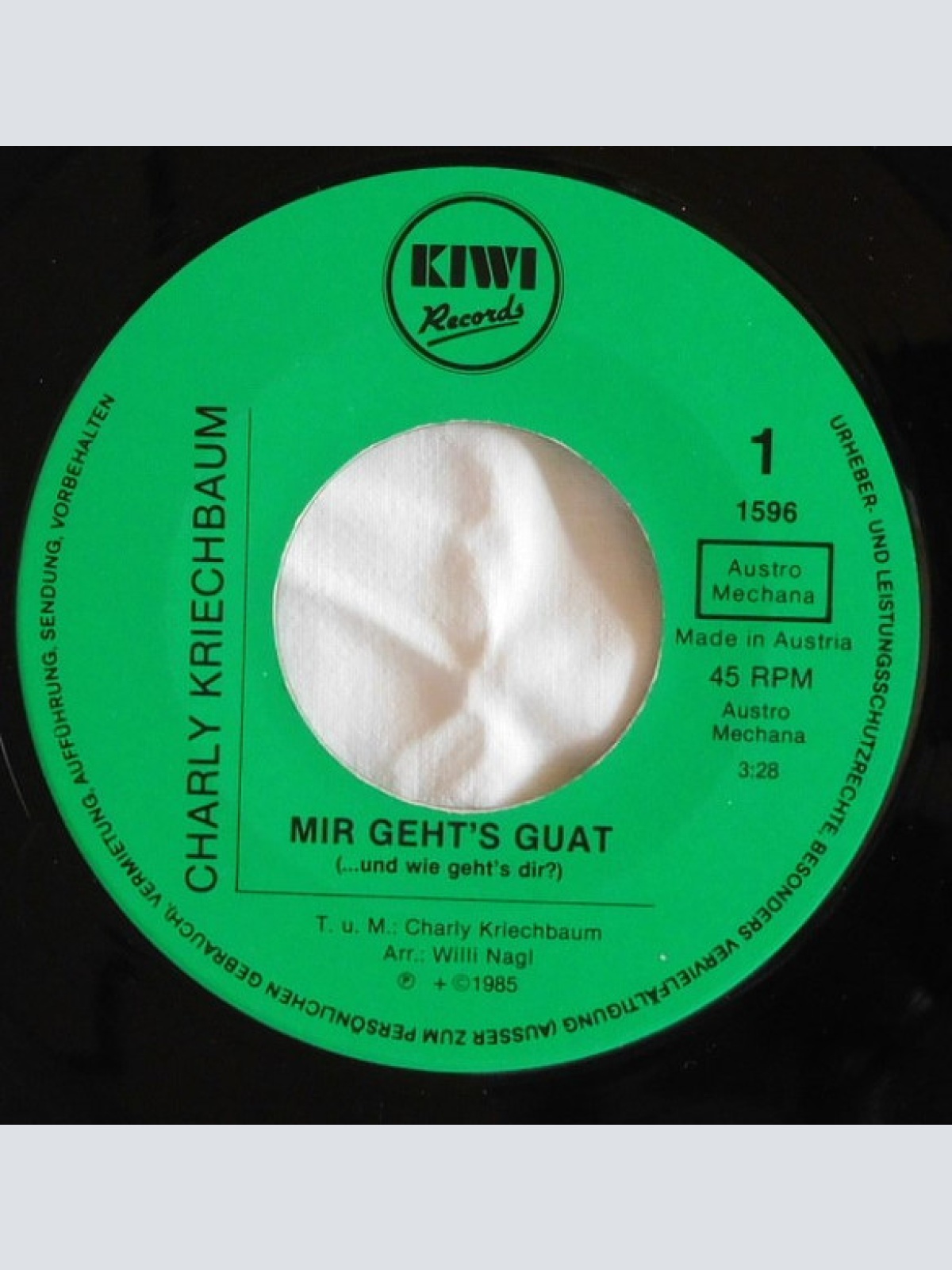 Vinyl / Charly Kriechbaum - Mir Geht's Guat (...Und Wie Geht's Dir ?)