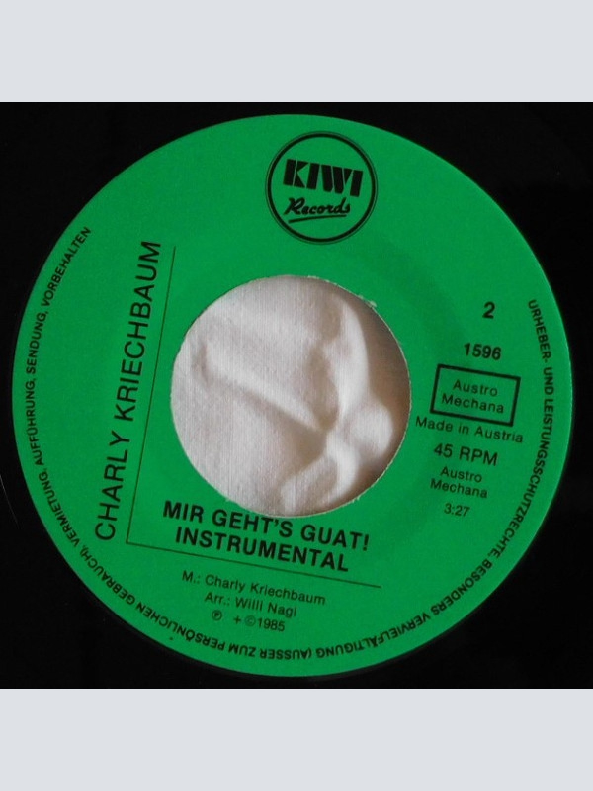 Vinyl / Charly Kriechbaum - Mir Geht's Guat (...Und Wie Geht's Dir ?)