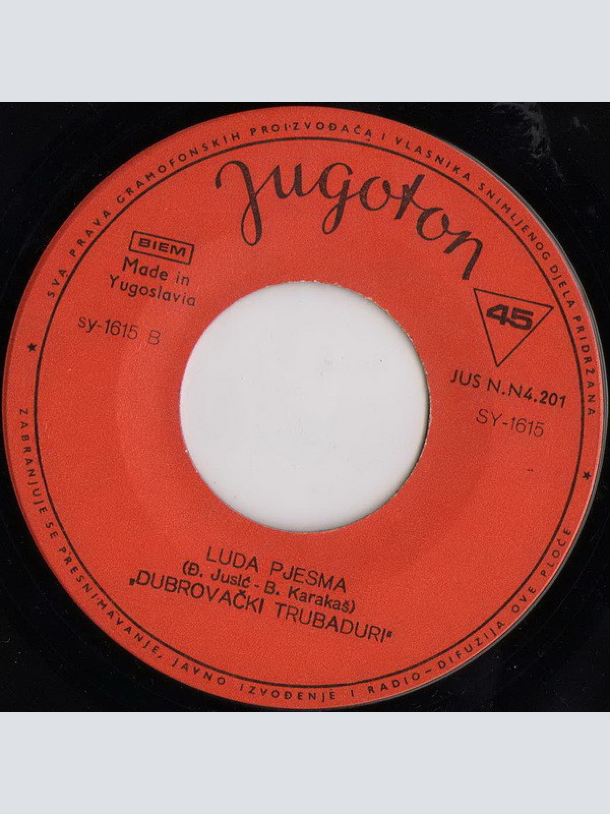 Vinyl / Dubrovački Trubaduri - Marijana  / Luda Pjesma