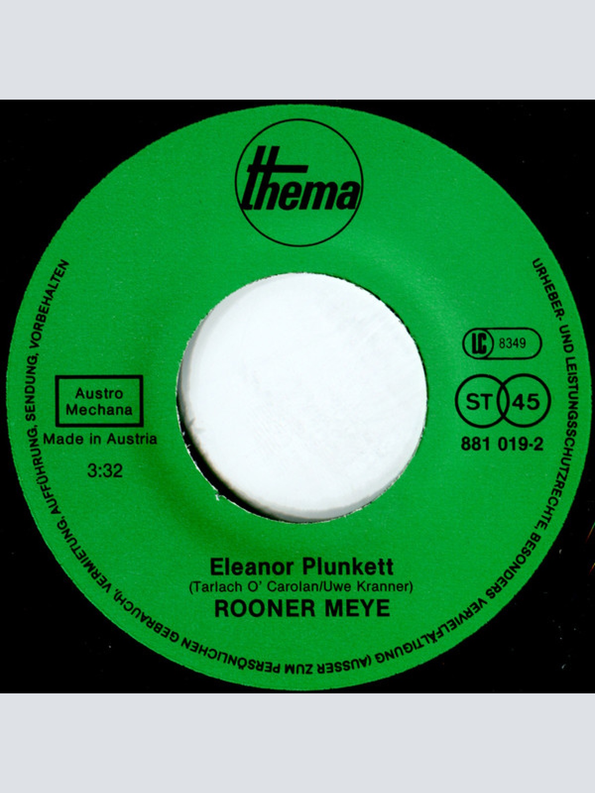 Vinyl / Rooner Meye - The Way Home / Eleanor Plunkett