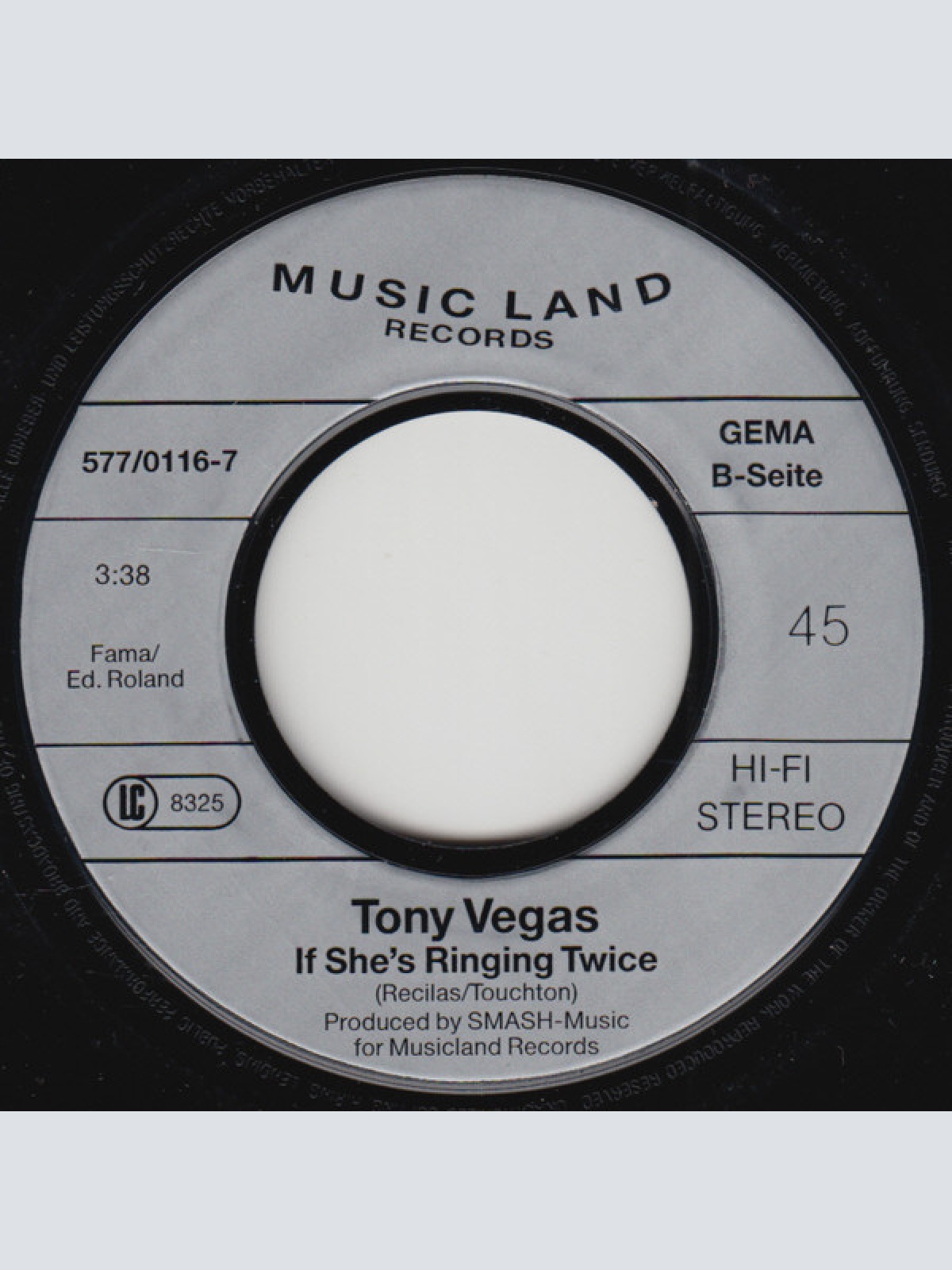 Vinyl / Tony Vegas* - On My Way To Your Heart
