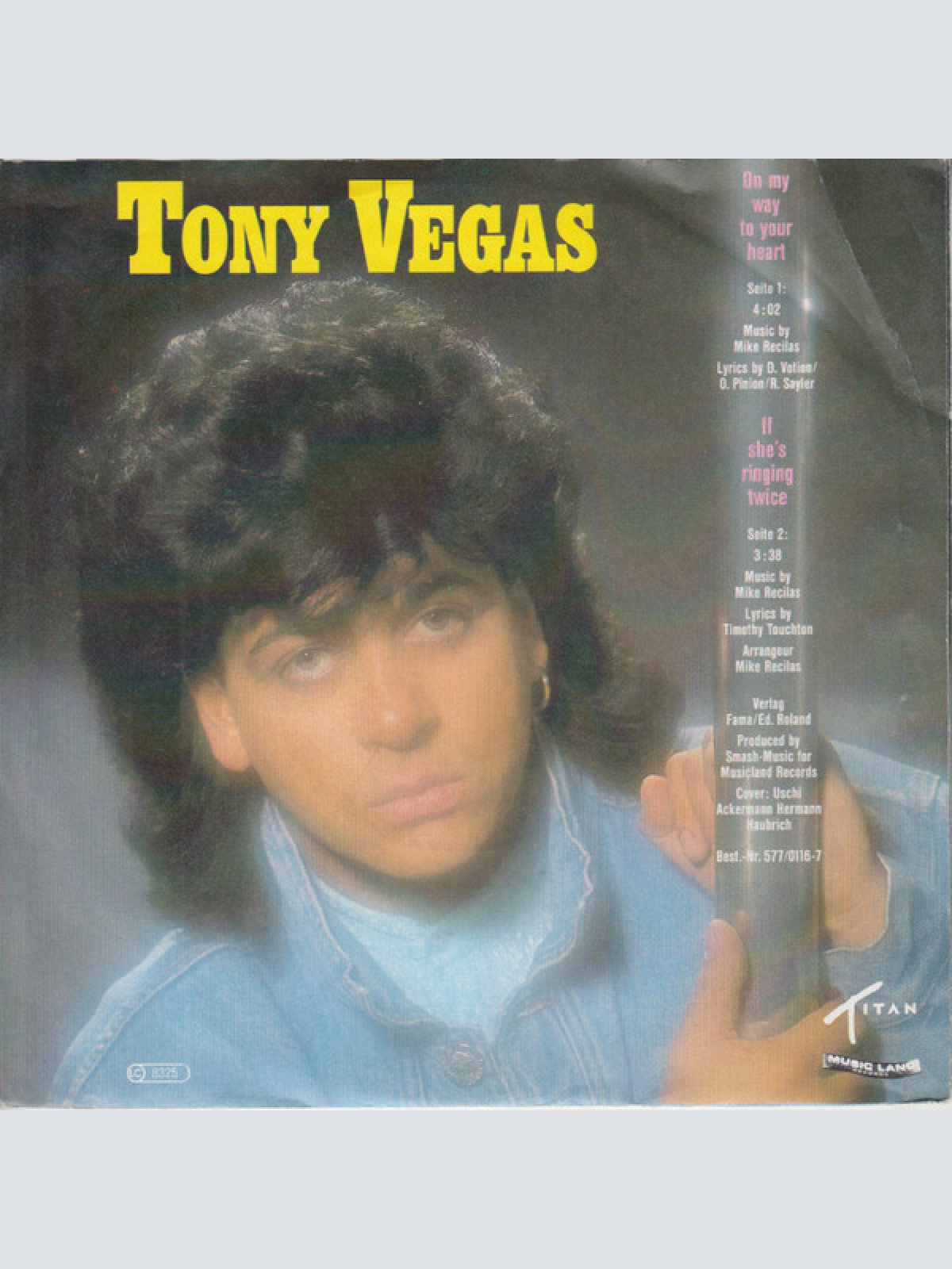 Vinyl / Tony Vegas* - On My Way To Your Heart