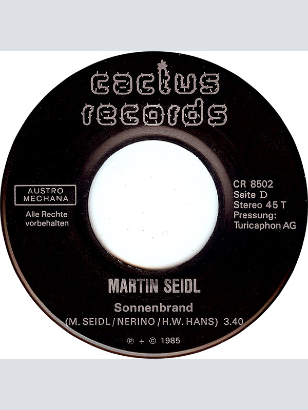 Vinyl / Sandro (16) / Martin Seidl - Le Vacanze / Sonnenbrand