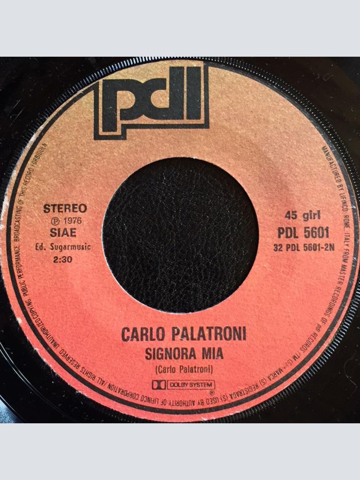 Vinyl / Carlo Palatroni - Tango Della Malasorte