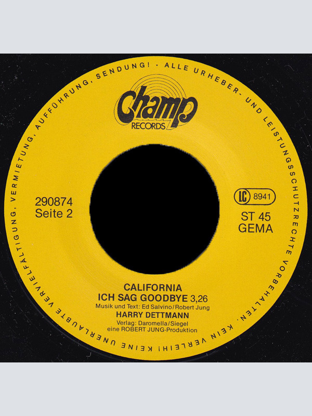 Vinyl / Harry Dettmann - Gute Fahrt Auf Allen Straßen