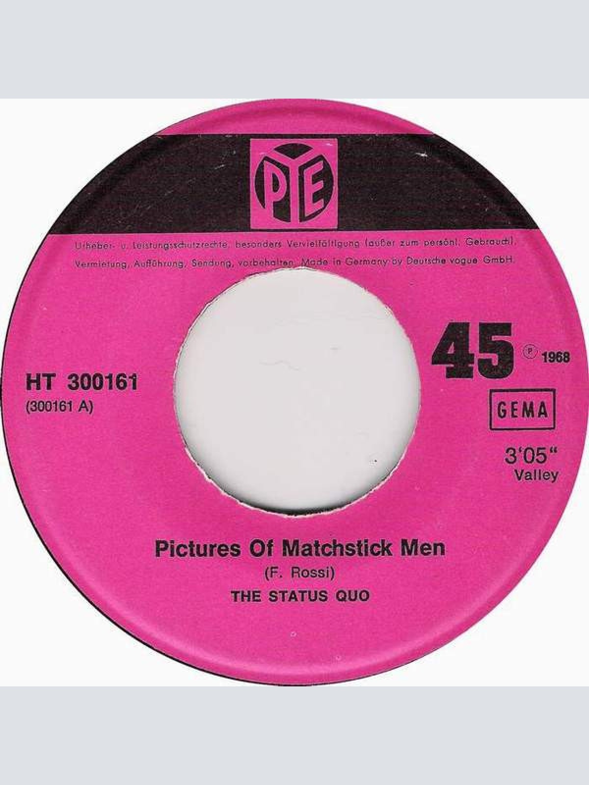 Vinyl / The Status Quo* - Pictures Of Matchstick Men