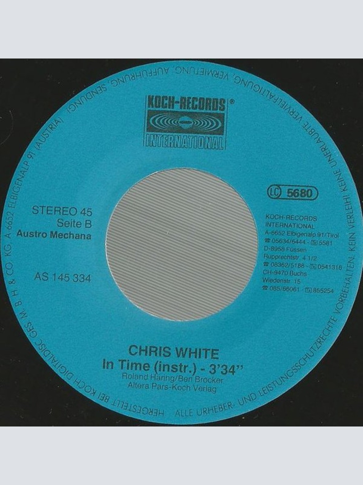 Vinyl / Chris White (10) - In Time