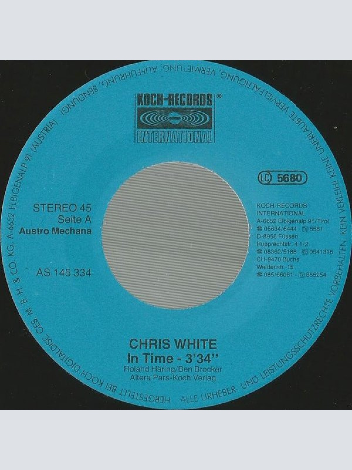 Vinyl / Chris White (10) - In Time