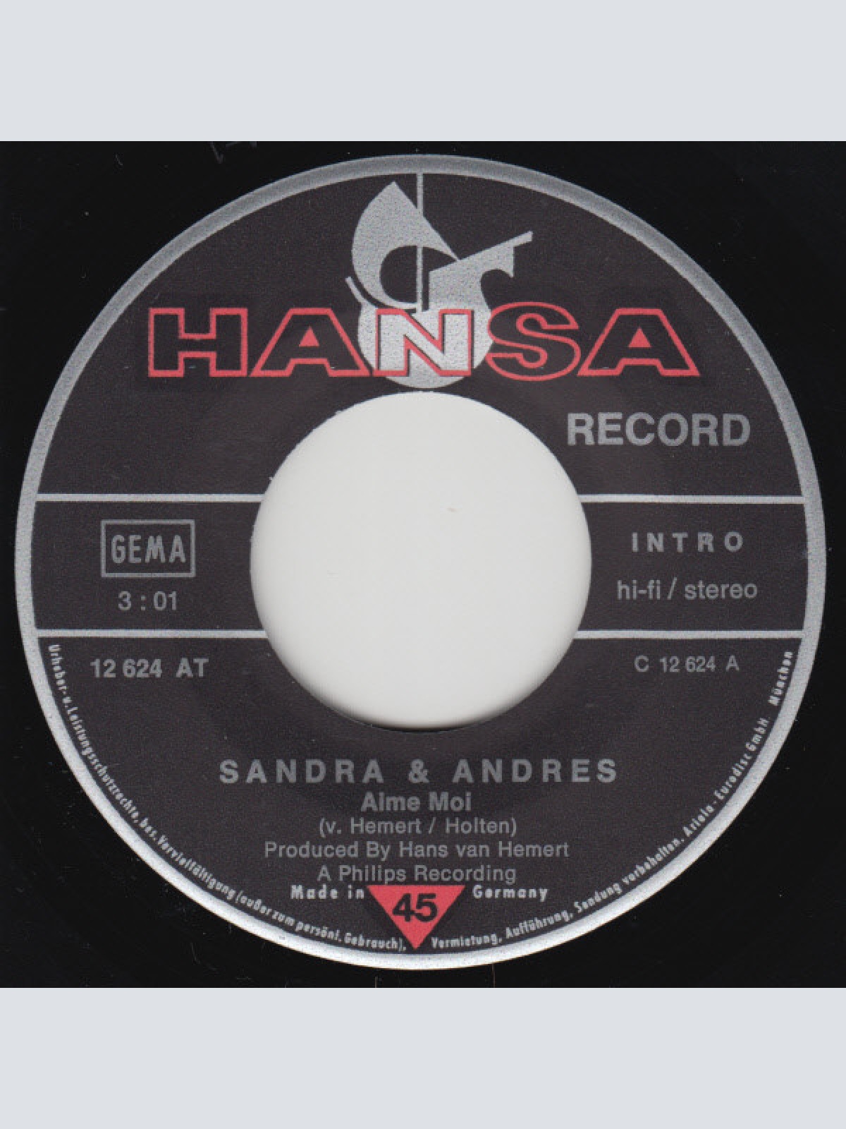 Vinyl / Sandra & Andres - Aime Moi