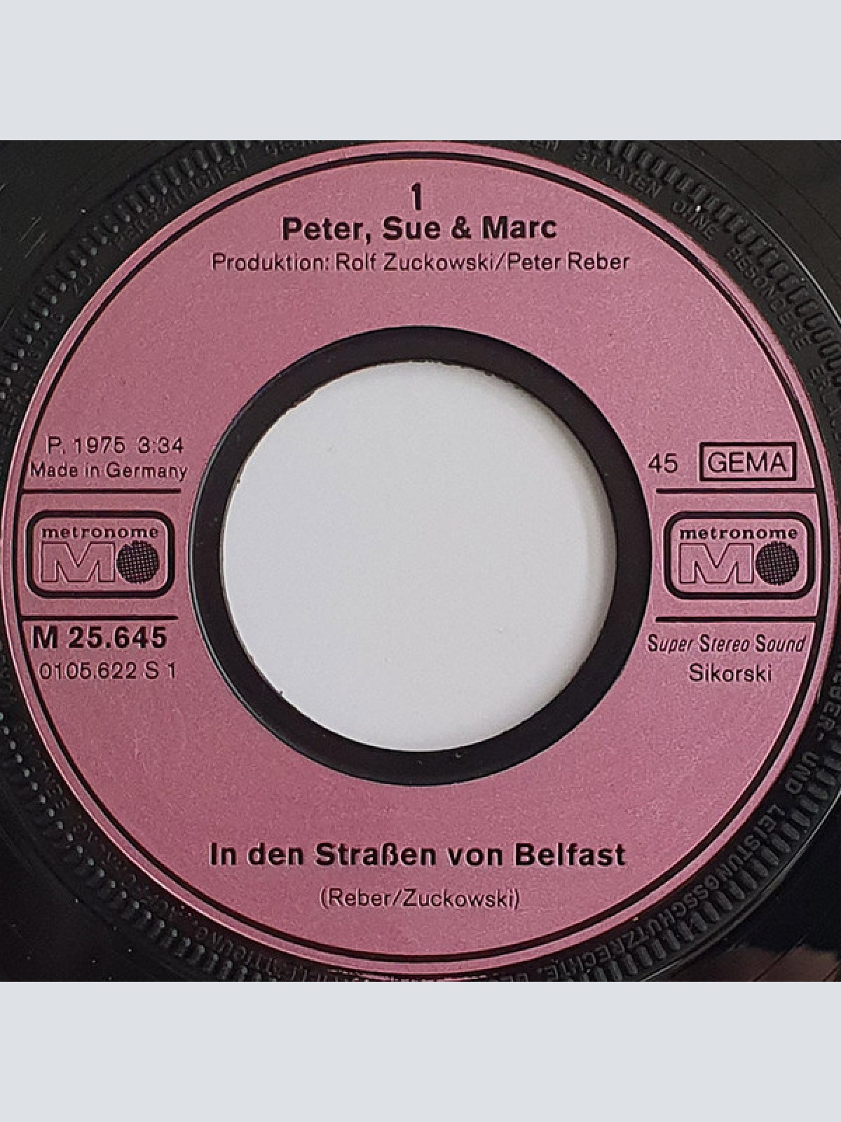 Vinyl / Peter, Sue & Marc - In Den Straßen Von Belfast