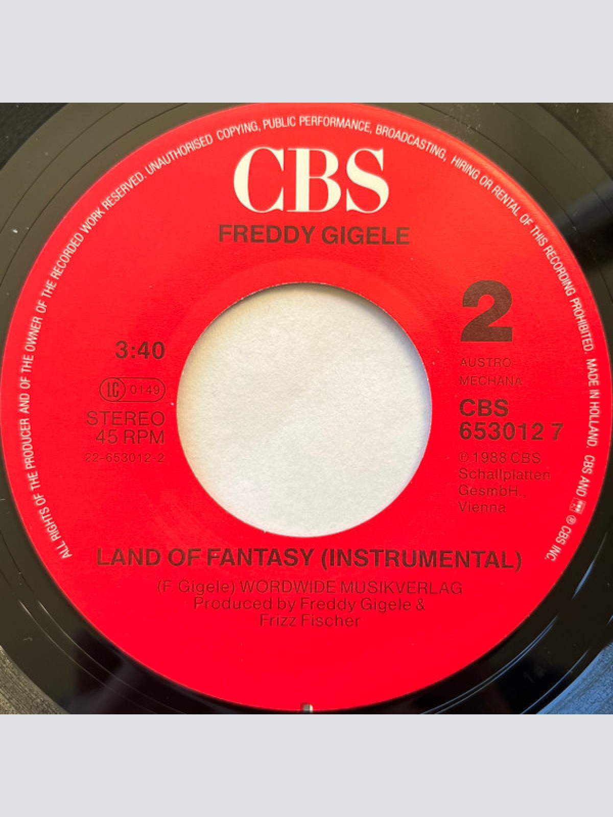 Vinyl / Freddy Gigele - Land Of Fantasy
