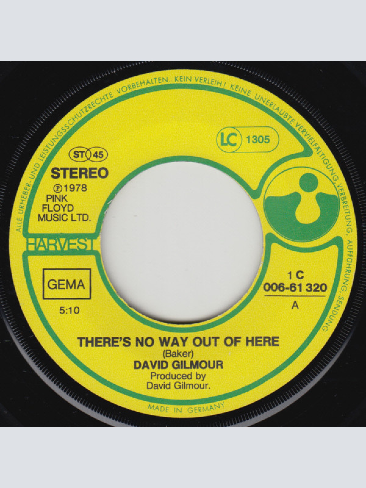 Vinyl / David Gilmour - There's No Way Out Of Here