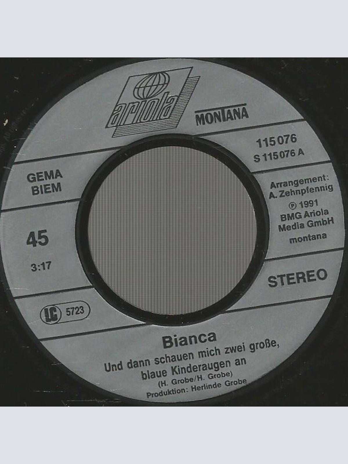 Vinyl / Bianca (10) - Und Dann Schauen Mich Zwei Große, Blaue Kinderaugen An