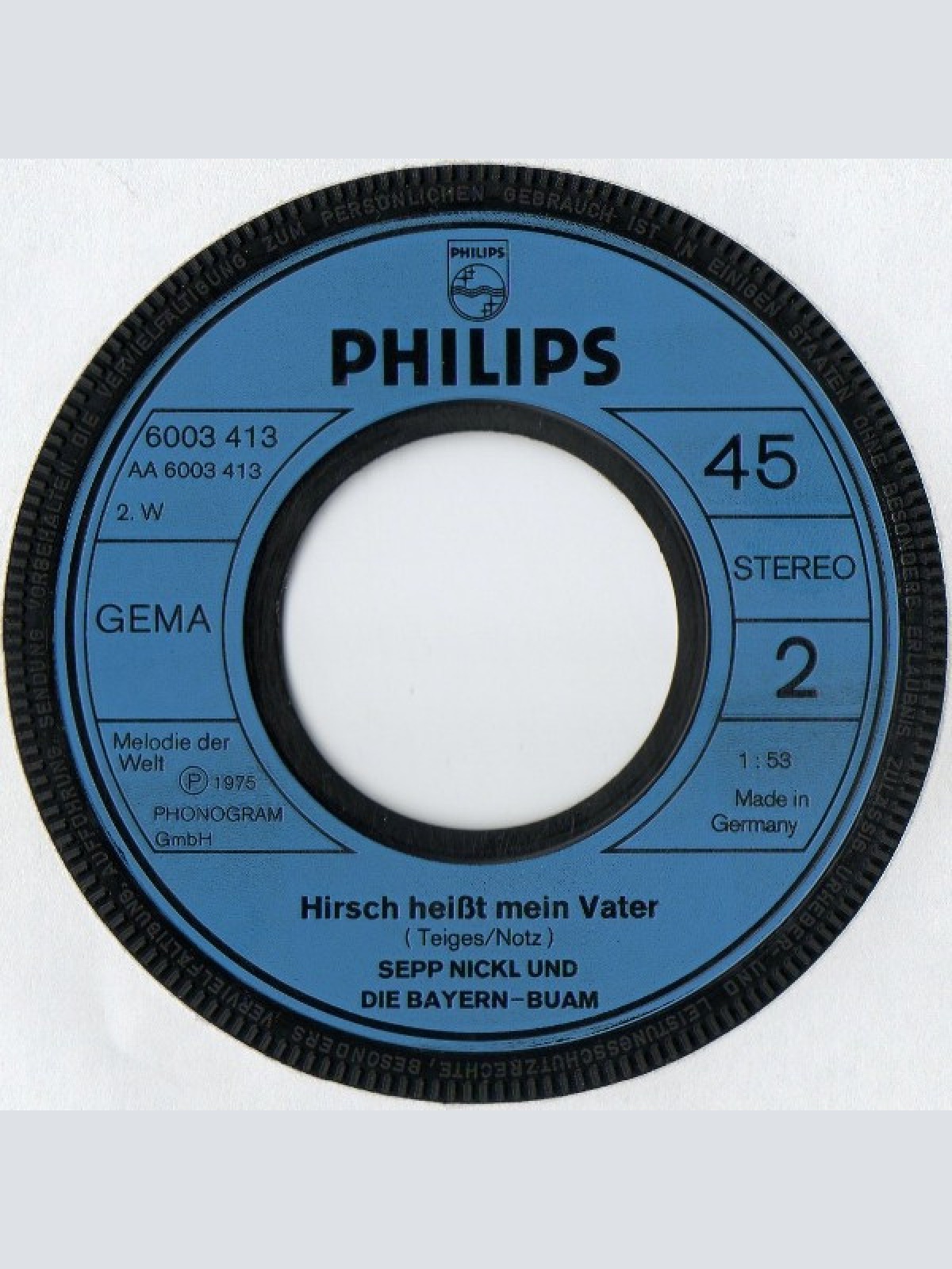 Vinyl / Sepp Nickl und die Bayern-Buam - 's Rindviech - i bin fidel