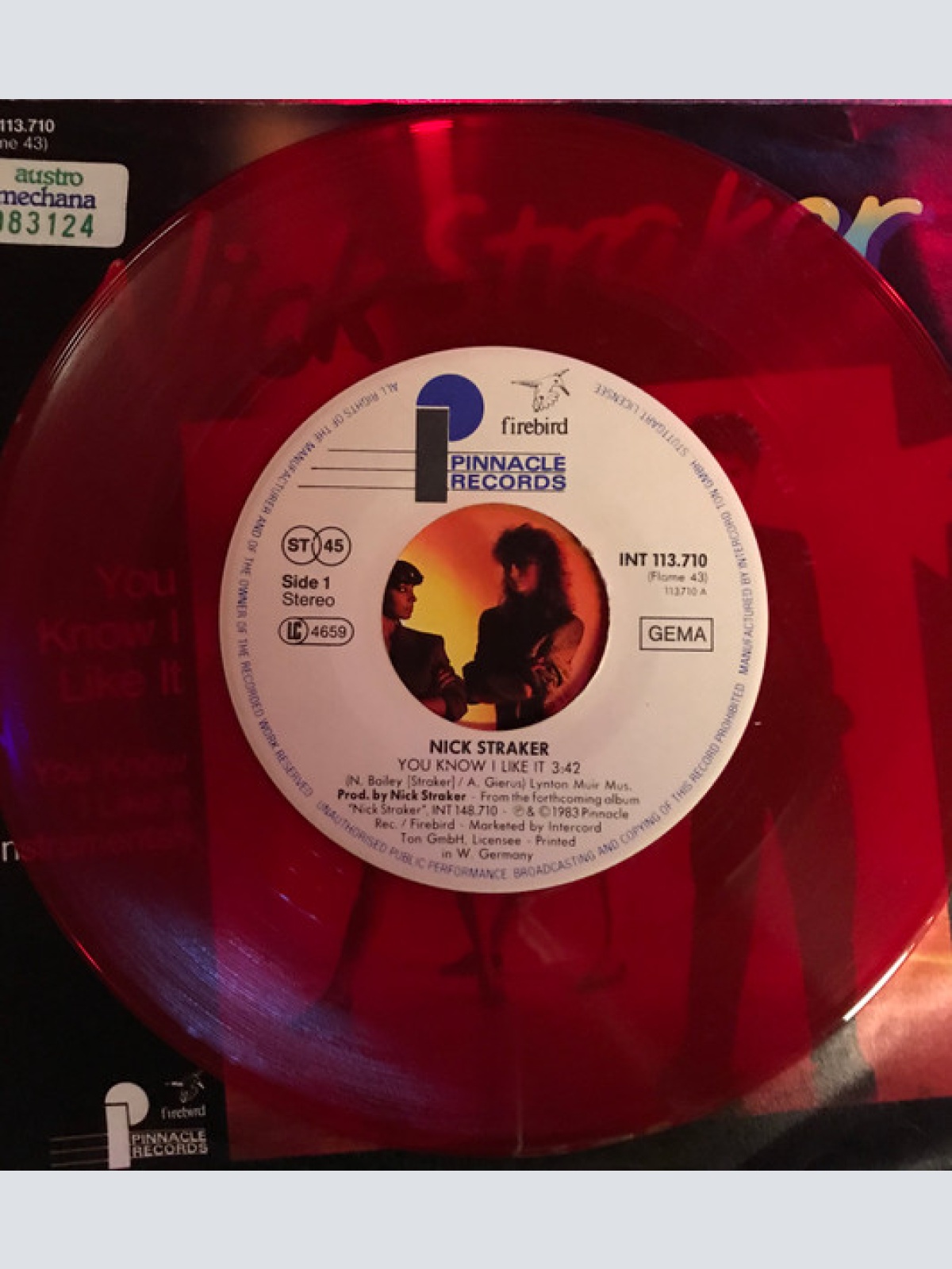 Vinyl / Nick Straker - You Know I Like It