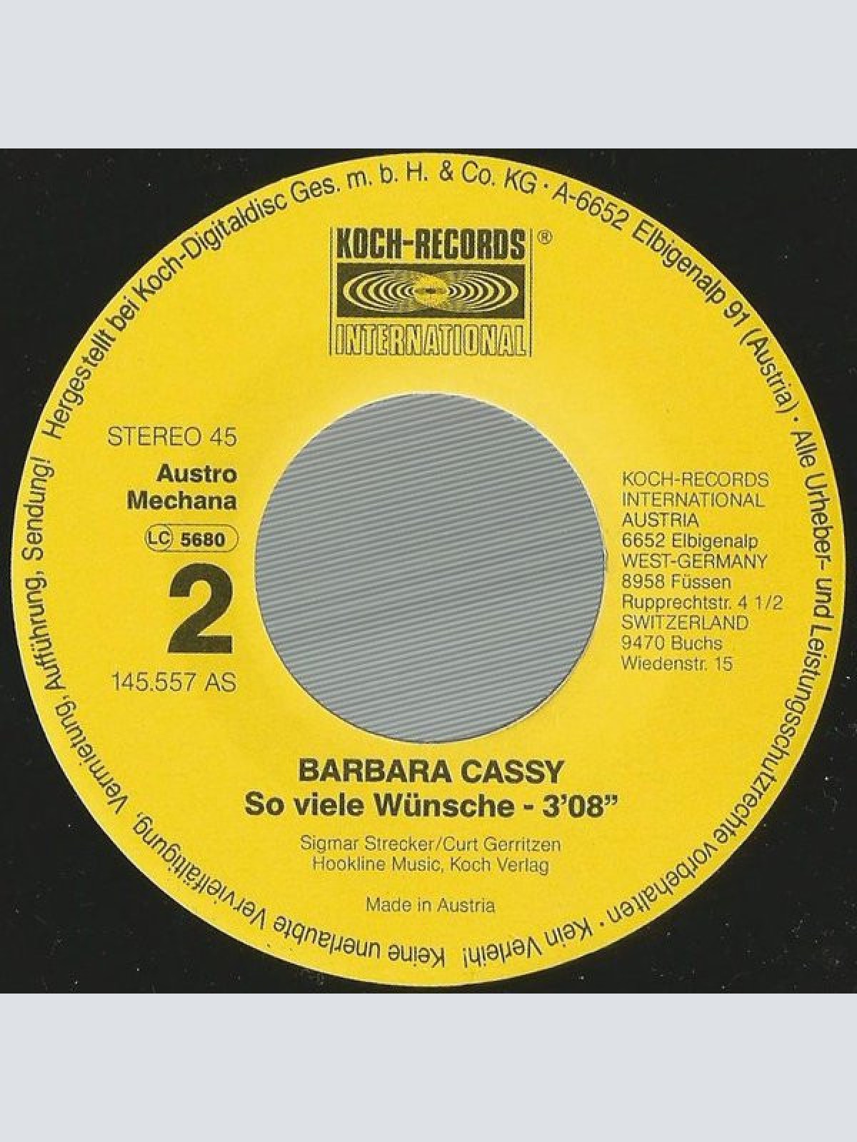 Vinyl / Barbara Cassy - Jeder Wie Er Kann