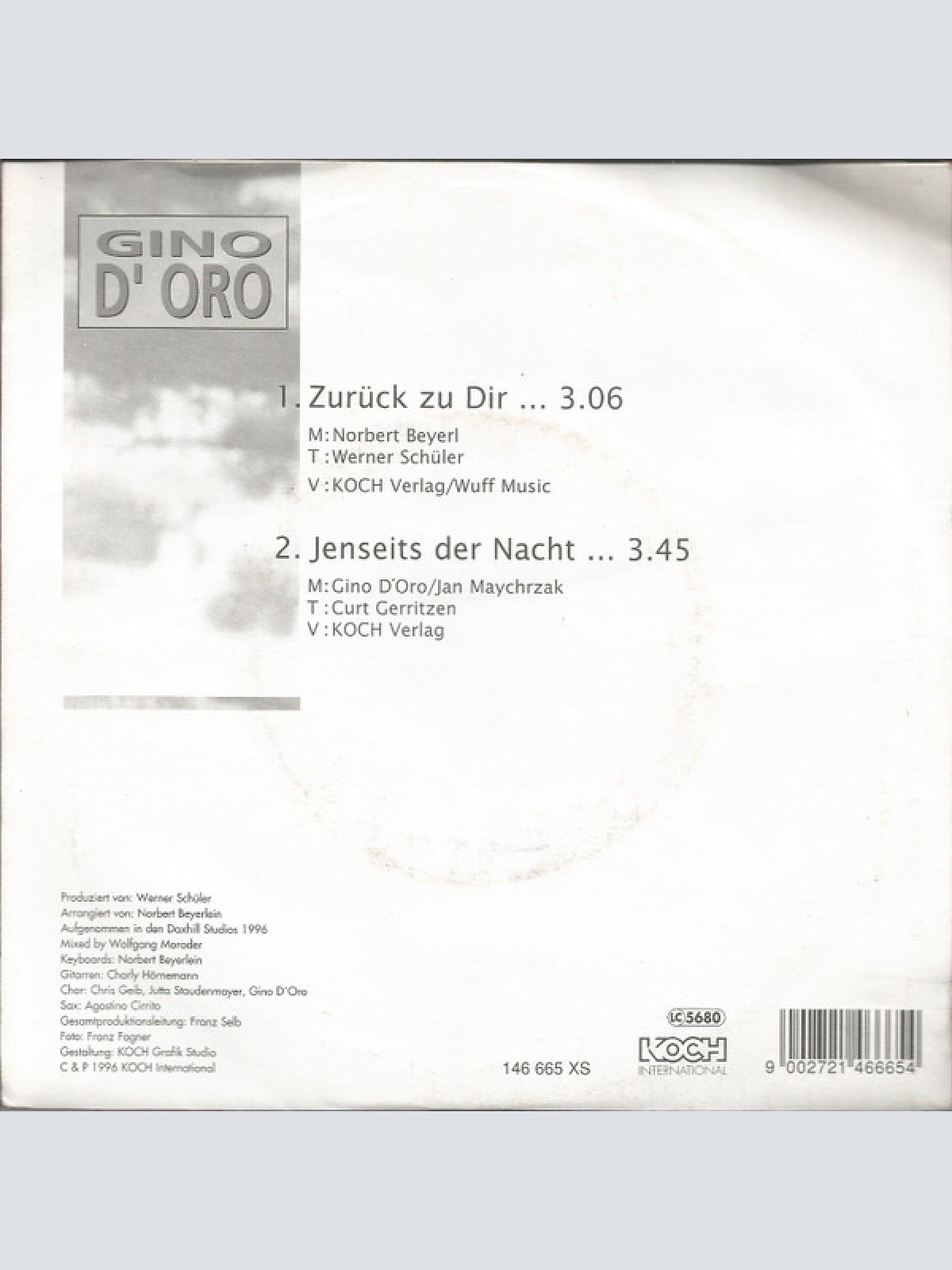 Vinyl / Gino D'Oro - Zurück Zu Dir